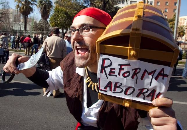 UGT y CC OO movilizan sólo a 5 000 cordobeses contra la reforma laboral