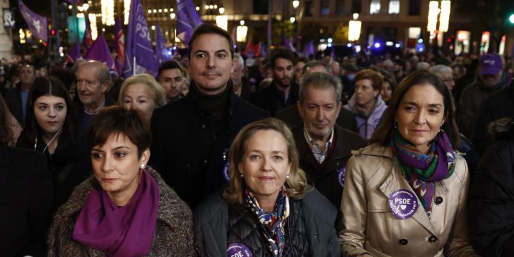 Gritos y pancartas pidiendo la dimisión de Montero en una marcha