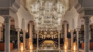 Entrada del hotel Mamounia en Marrakech