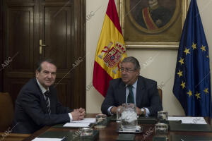 Reunión de el ministro del Interior Juan Ignacio Zoido con Abel Caballero,...
