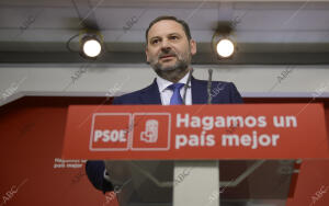 Rueda de prensa de José Luis Ábalos, tras la reunión de la ejecutiva del PSOE en...