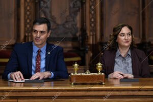 Reunión del presidente del Gobierno, Pedro Sánchez, con la alcaldesa de...