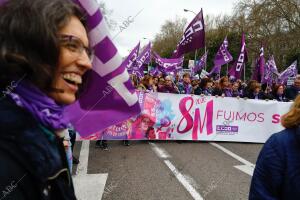 Plaza de Cibeles y alrededores. Manifestación feminista del 8M
