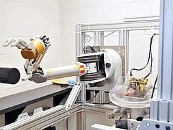 Un mono maneja un brazo robot con la mente