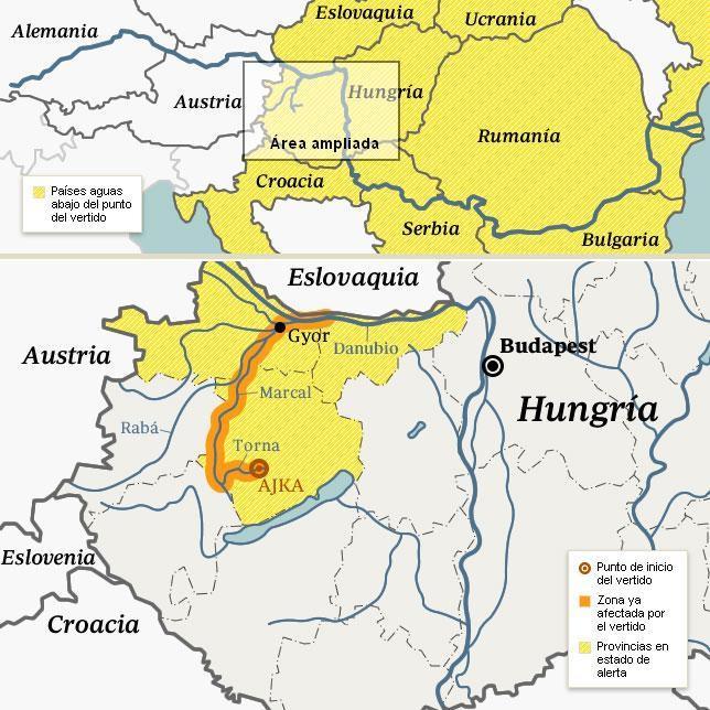 La riada tóxica alcanza el Danubio