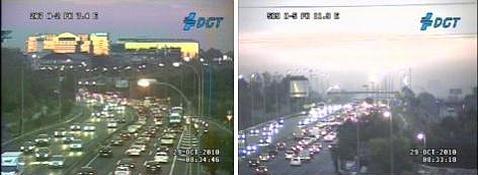 Setenta kilómetros de atasco en las carreteras de Madrid