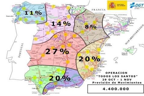 Cómo evitar los atascos de tráfico durante la escapada de Todos los Santos