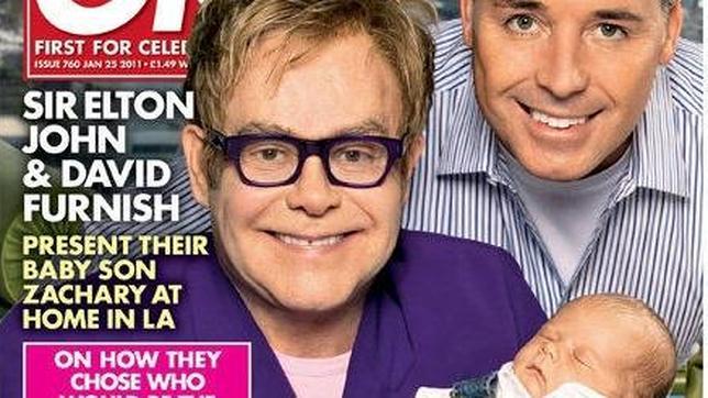 Elton John y David Furnish presentan a su hijo recién nacido, Zachary