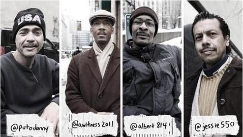 Mendigos «tuiteros» en Nueva York