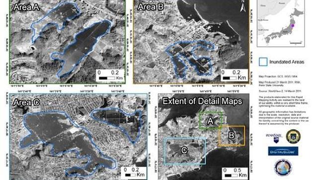 Las fotos del «antes y después» ayudan a buscar a las víctimas del tsunami de Japón