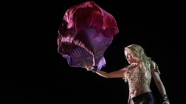 Shakira, en el palco de honor de Mestalla