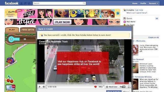 Facebook paga en créditos a quien haga clic en sus banners