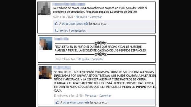 Facebook «arroja» sus pepinos contra Merkel