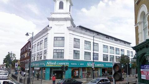 Edificio de Allied Carpet (antes)