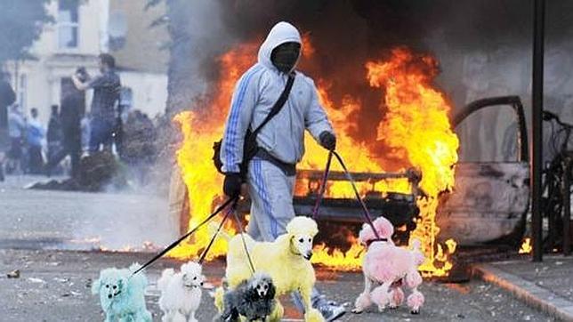 El humor en los disturbios de Londres