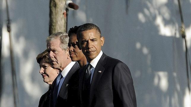 Obama y Bush recuerdan juntos a las víctimas en el décimo aniversario del 11-S