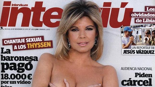 ¿Por qué lleva medias negras Terelu Campos en su desnudo en «Interviú»?