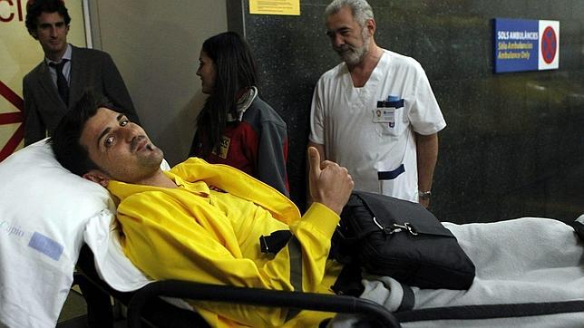 Villa, ingresado en el hospital tras su regreso a Barcelona