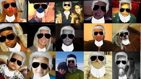 Karl Lagerfeld y su séquito de «mini-yo's»