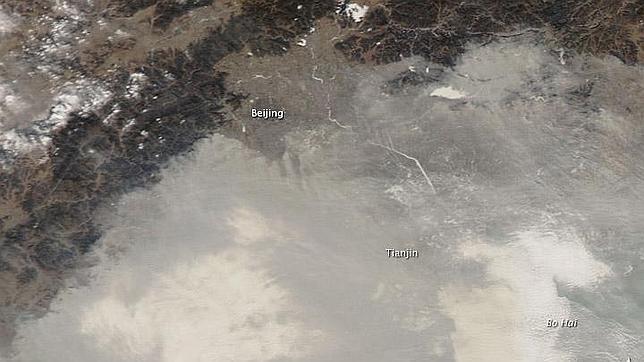 Una imagen de la NASA desvela la terrible contaminación sobre China