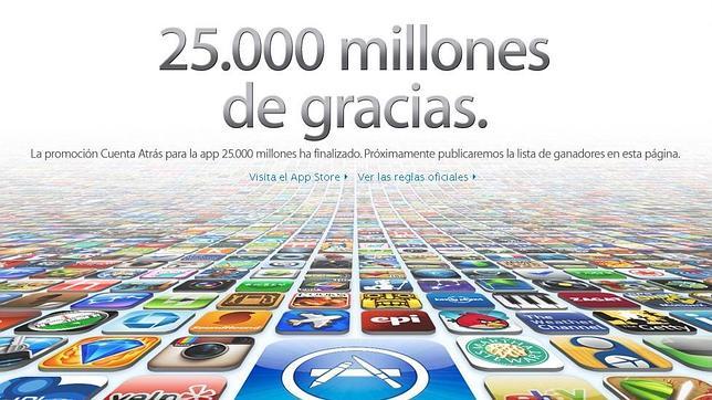 Apple celebra sus 25.000 millones de aplicaciones descargadas