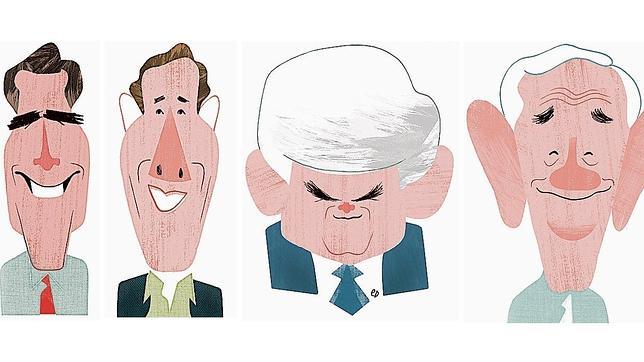 Santorum, Romney, Gingrich y Paul: Así llegan los candidatos al «supermartes»
