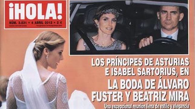 Los príncipes de Asturias e Isabel Sartorius en la boda de Álvaro Fuster