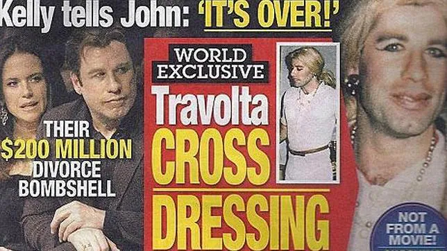 Aparecen imágenes de John Travolta vestido de mujer y Kelly Preston le  abandona