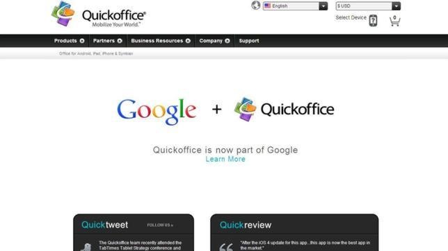Google compra Quickoffice