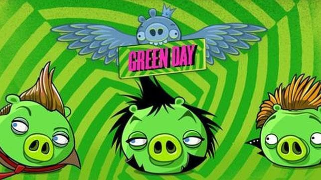 Los miembros de Green Day se transforman en personajes de Angry Birds