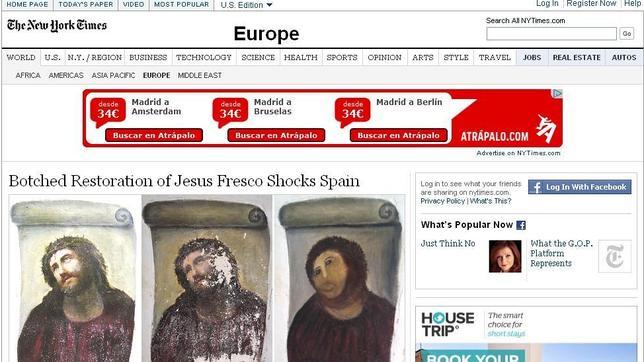 La prensa internacional también «restaura» al Ecce Homo de Borja