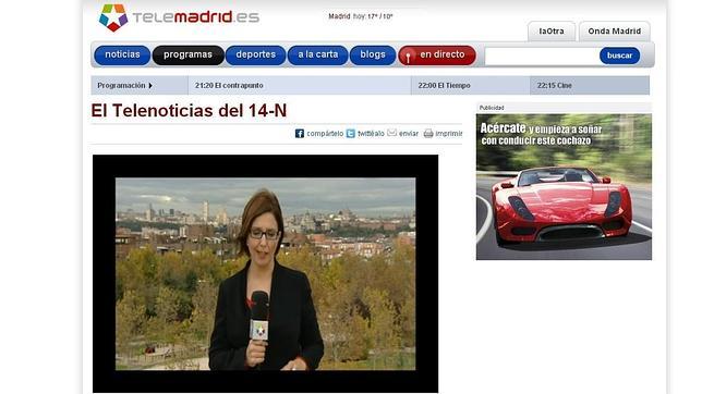 Huelga general 14N: Telemadrid se ve obligada a publicar su informativo en Internet