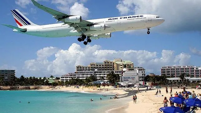 Aeropuerto Princess Juliana, en Sint Maarten, Caribe