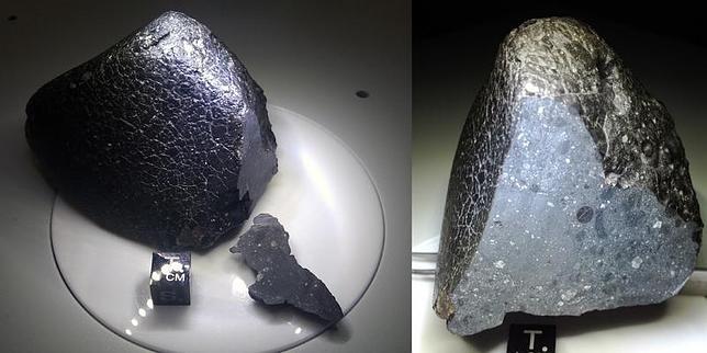 El raro meteorito llegado de Marte