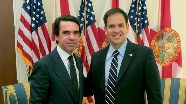 Aznar se reúne con el senador republicano Marco Rubio
