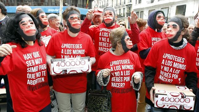 «¿Protegéis a los monos y no a los bebés por nacer?»