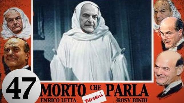 Grillo se burla de Bersani en un montaje: «El muerto que habla»