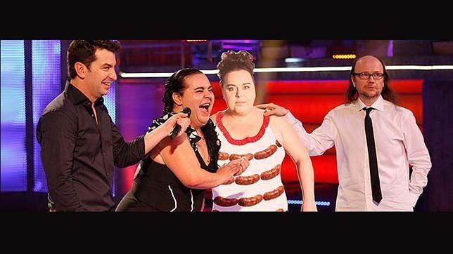 Santiago Segura bromea con Falete en «Splash!»