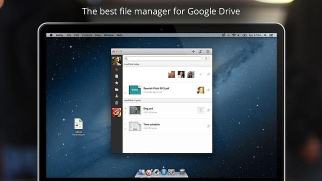 Lanzan Archy, una «app» que revoluciona la experiencia con Google Drive en Mac