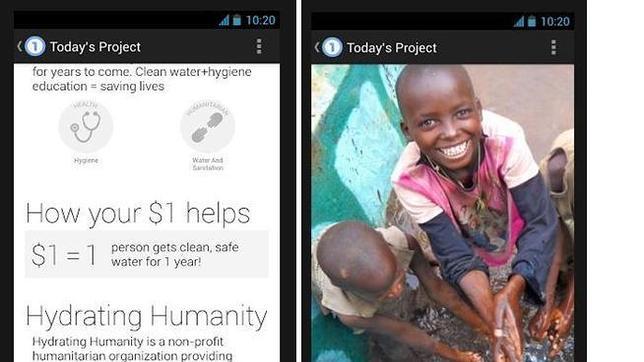 Google lanza One Today, una «app» para recoger donaciones benéficas