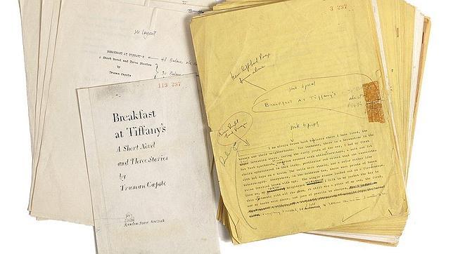 Un manuscrito de «Desayuno en Tiffany's», subastado por 300.000 dólares