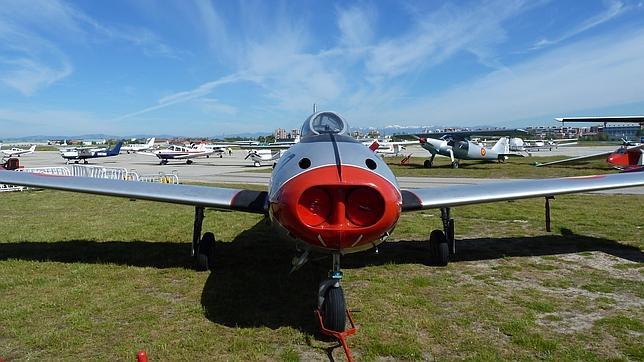 Así se exhibió al público el avión Saeta antes de estrellarse