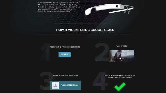 Google Glass recibe Beam, una aplicación para publicar vídeos en YouTube