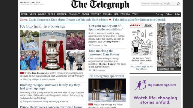 Brutal ataque de «The Telegraph» a España