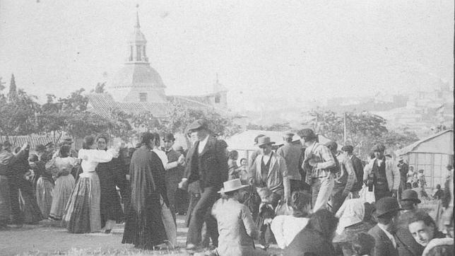 La ermita del santo, en una antiquísima foto de archivo de comienzos de siglo