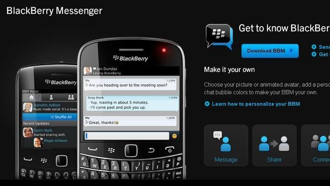 Blackberry ofrecerá su servicio Messenger a iOS y Android