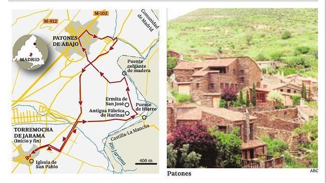 Recorrido de la excursión desde Torremocha hasta Patones