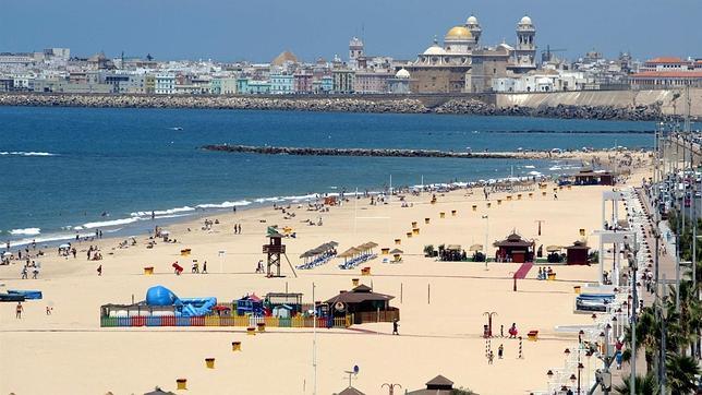 Playa de la Victoria, en Cádiz