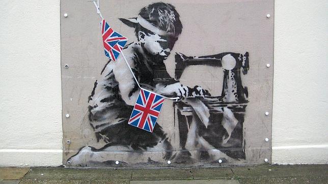 El mural contra el trabajo infantil de Banksy vendido entre champan y techno