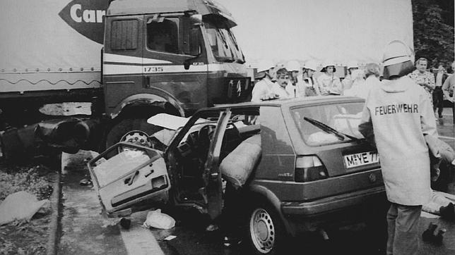 Así quedó el vehículo en el que viajaba Petrovic tras el accidente que le costó la vida